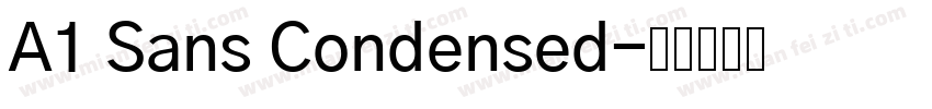A1 Sans Condensed字体转换